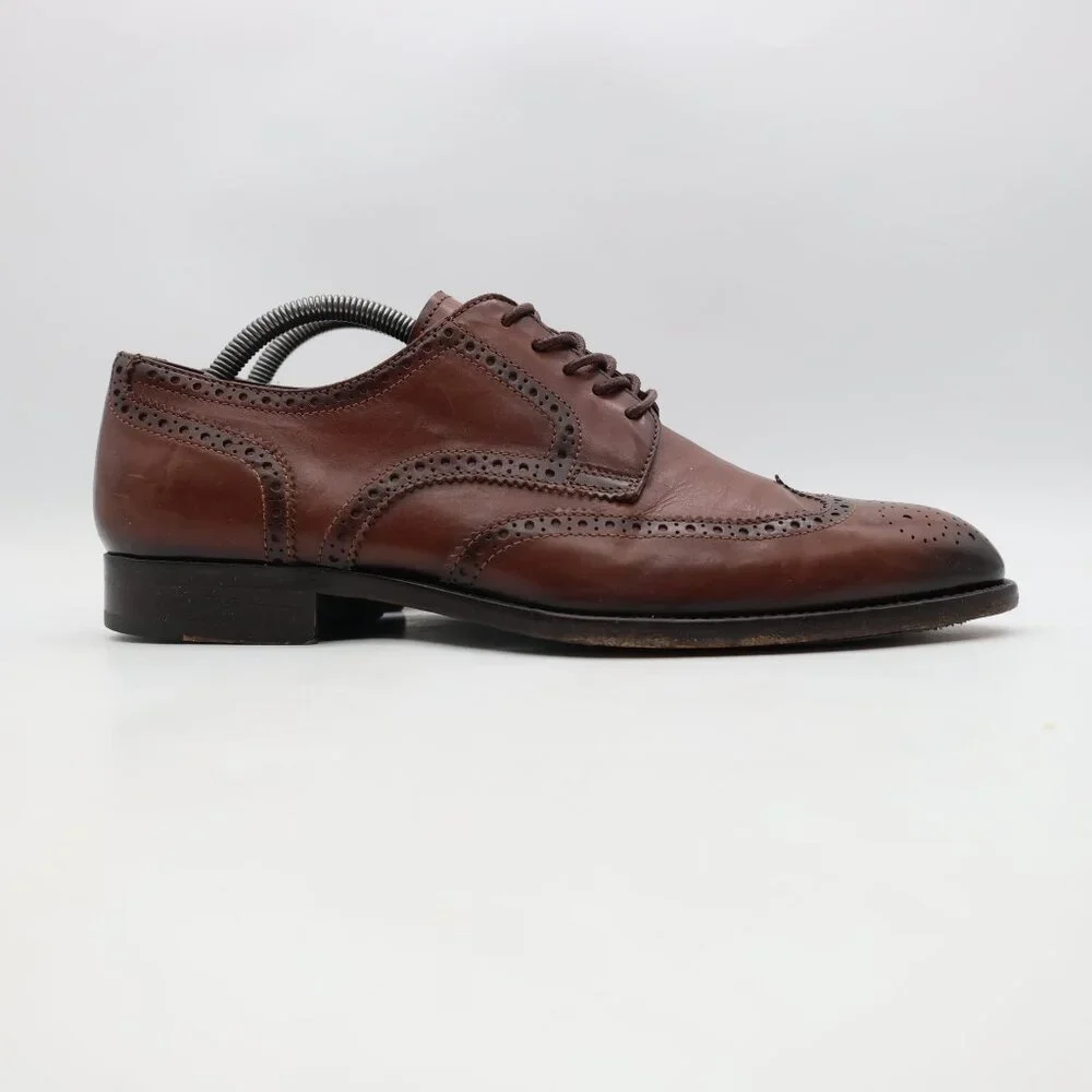 To Boot New York Adam Derrick Dress Shoe Men's 8.5 Brown Leather Wingtip Oxford